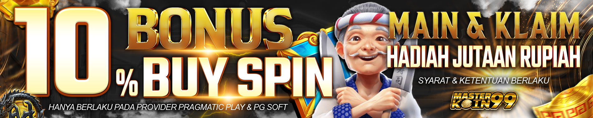 Event BUYFREESPIN 10% di MASTERKOIN99